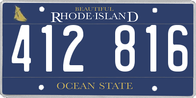RI license plate 412816