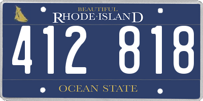 RI license plate 412818