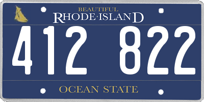 RI license plate 412822