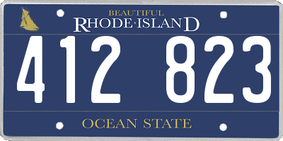 RI license plate 412823