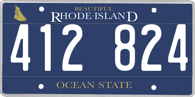 RI license plate 412824