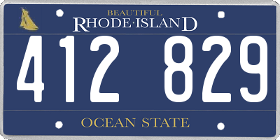 RI license plate 412829