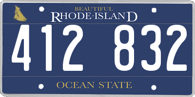 RI license plate 412832
