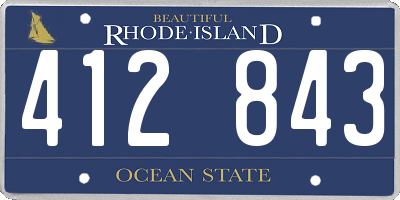RI license plate 412843