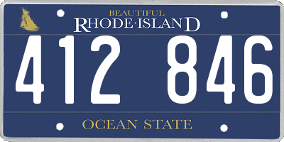 RI license plate 412846