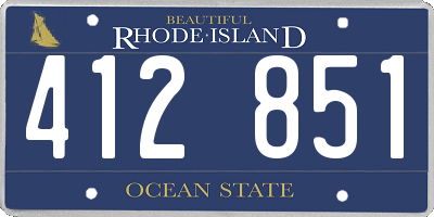 RI license plate 412851