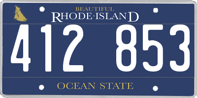 RI license plate 412853