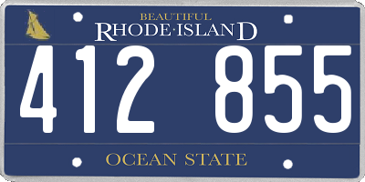 RI license plate 412855