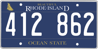 RI license plate 412862