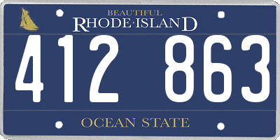 RI license plate 412863
