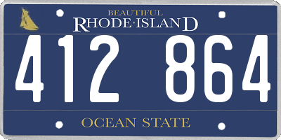 RI license plate 412864