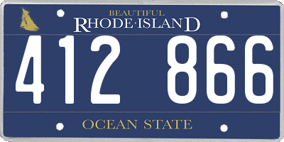 RI license plate 412866