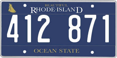 RI license plate 412871