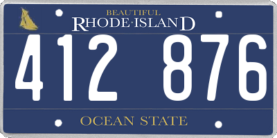 RI license plate 412876