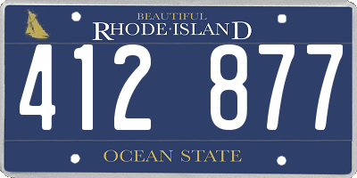 RI license plate 412877