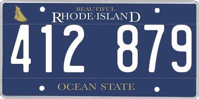 RI license plate 412879