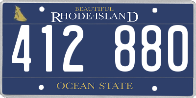 RI license plate 412880