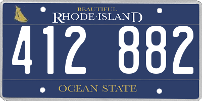 RI license plate 412882