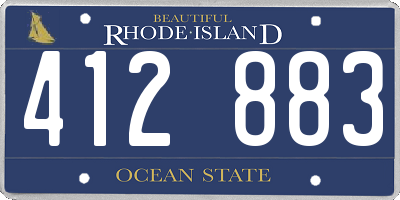 RI license plate 412883