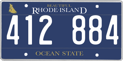 RI license plate 412884