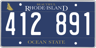 RI license plate 412891