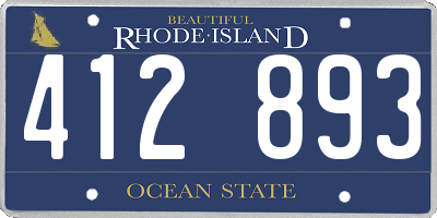 RI license plate 412893