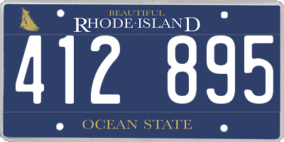 RI license plate 412895