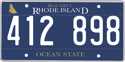 RI license plate 412898