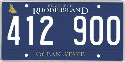RI license plate 412900