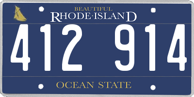 RI license plate 412914