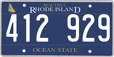 RI license plate 412929