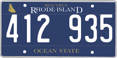RI license plate 412935