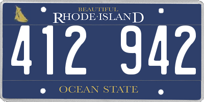 RI license plate 412942