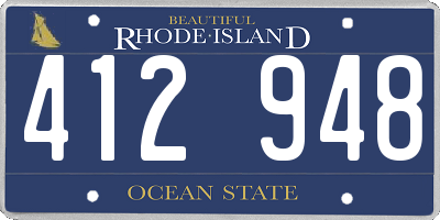 RI license plate 412948