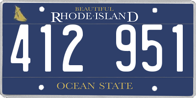 RI license plate 412951