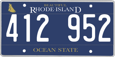 RI license plate 412952