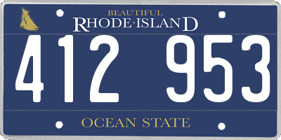 RI license plate 412953