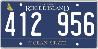 RI license plate 412956