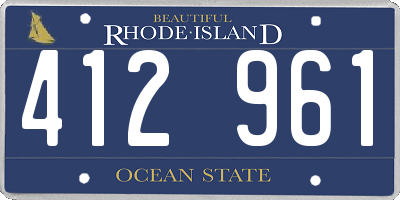 RI license plate 412961