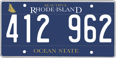 RI license plate 412962