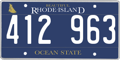 RI license plate 412963