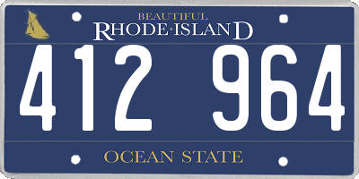 RI license plate 412964