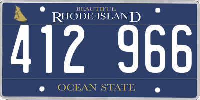 RI license plate 412966
