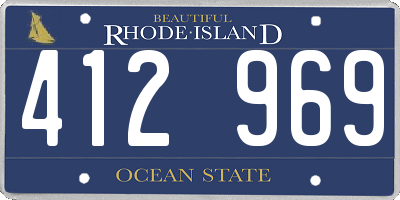 RI license plate 412969