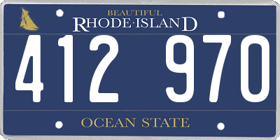 RI license plate 412970