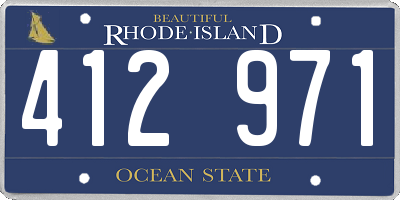 RI license plate 412971