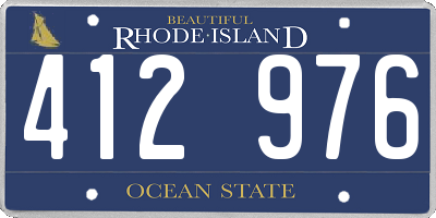 RI license plate 412976