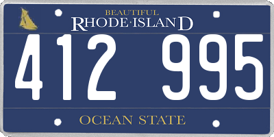 RI license plate 412995