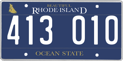 RI license plate 413010