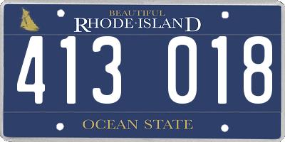 RI license plate 413018